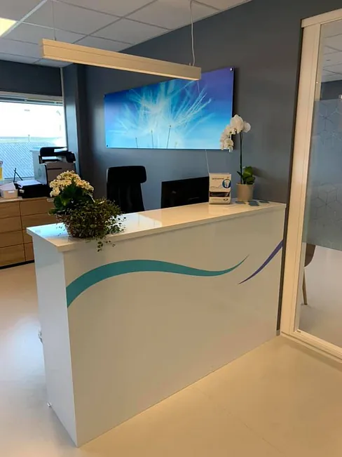Resepsjonen hos Abelgården Tannklinikk